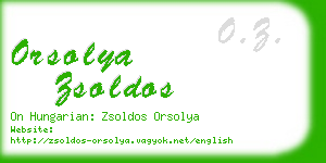 orsolya zsoldos business card